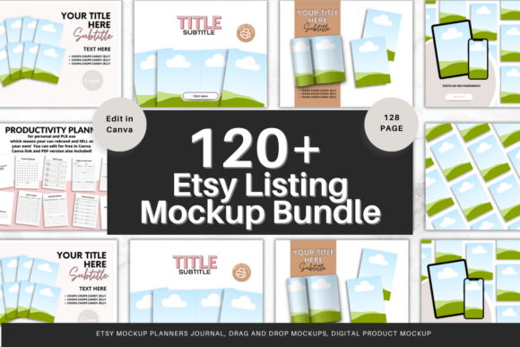 120 Etsy Listing Mockup Bundle in Canva: The Visual Strategy for Modern Digital Sellers