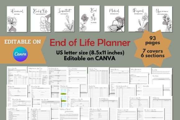 End of Life Planner - Canva Template: Organize Your Final Wishes