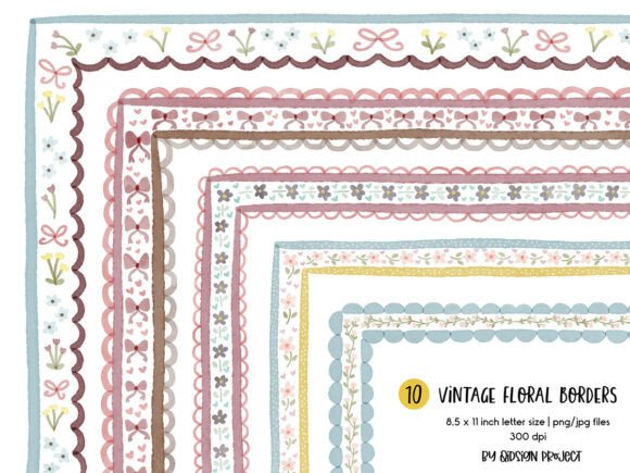 Integrating Vintage Floral Border Watercolor PNGs into Your Creative Workflow