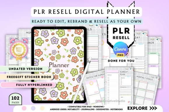 Launch Your Digital Product Business with a Canva PLR Planner