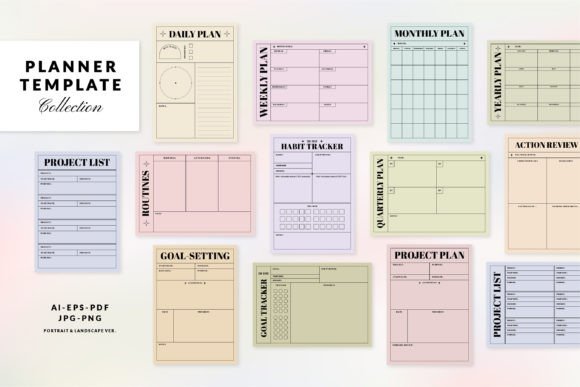 Master Your Workflow: Unlocking Potential with a Complete Printable Daily, Project, Goal Planner System