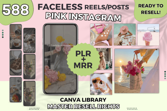 Mastering Social Media with Pink Instagram Reels PLR Faceless Reels