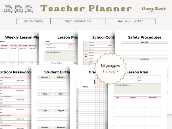 Streamline Your Classroom with a Printable Teacher Planner