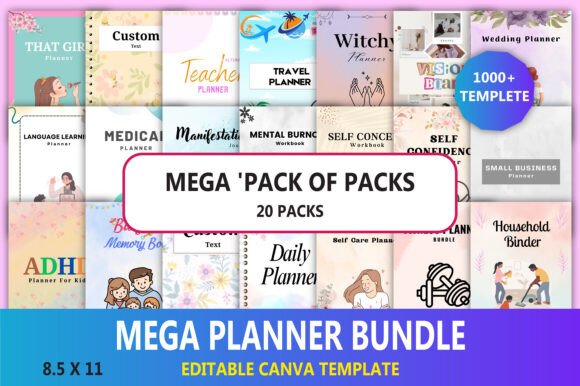 Transform Your Chaos into Clarity with the Ultimate Mega Planner Bundle Canva
